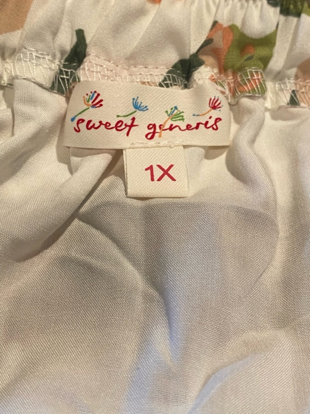 Sweet Genesis Floral Pull On Mini Skirt Womens Plus Size 1X NWOT Cottagecore - Picture 6 of 8